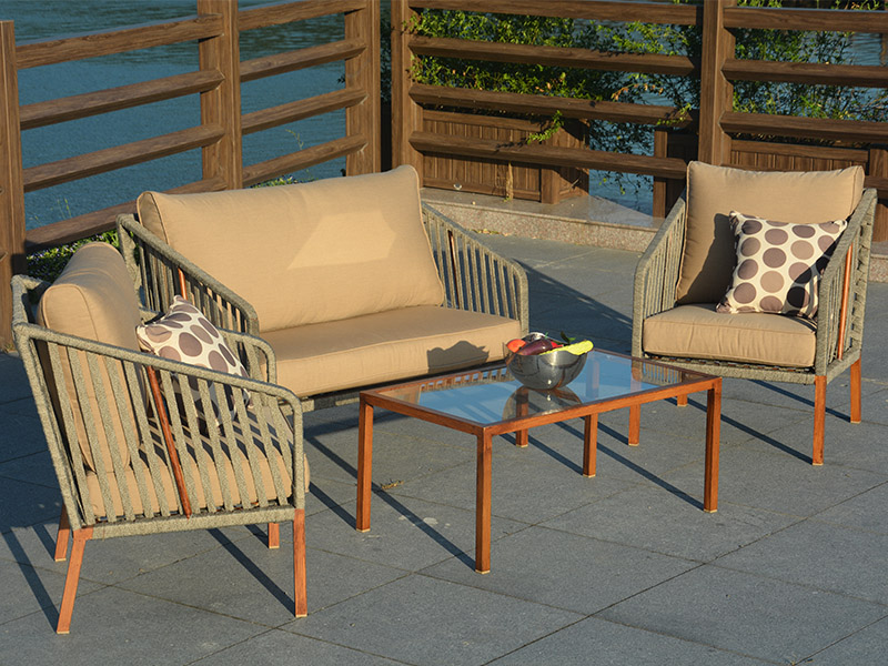 Rattan sofa chair set