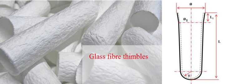 Lab use 80*250mm Cellulose Extraction Thimble For Soxhlet Extractor