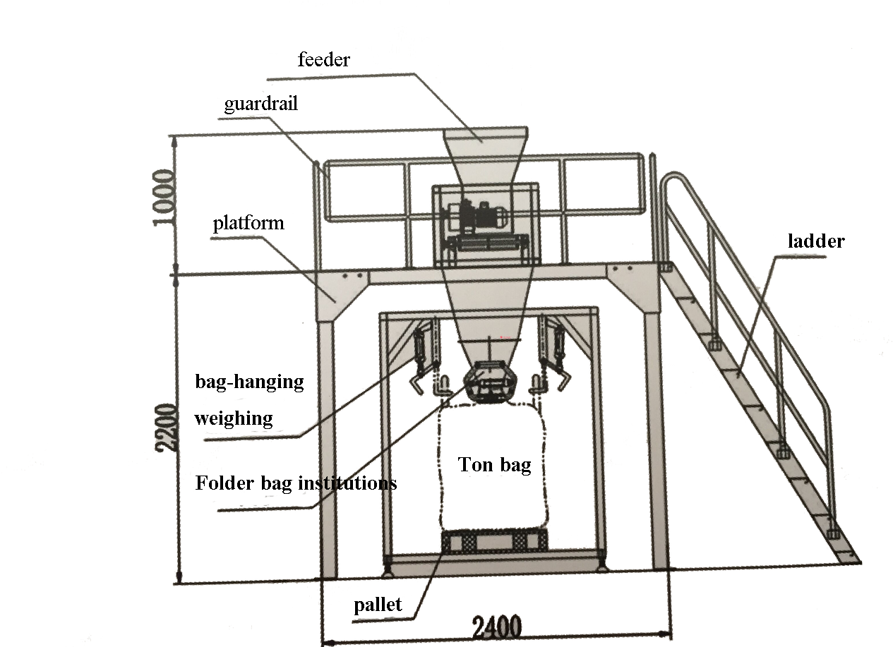 Tonne bag weighing machine