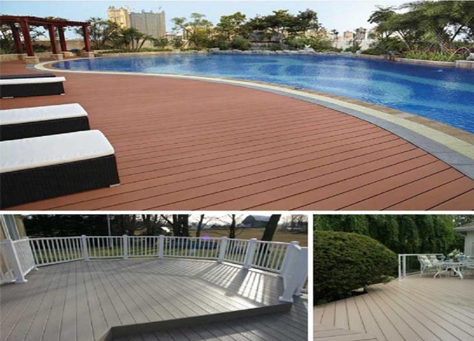 Wood plastic composite WPC flooring