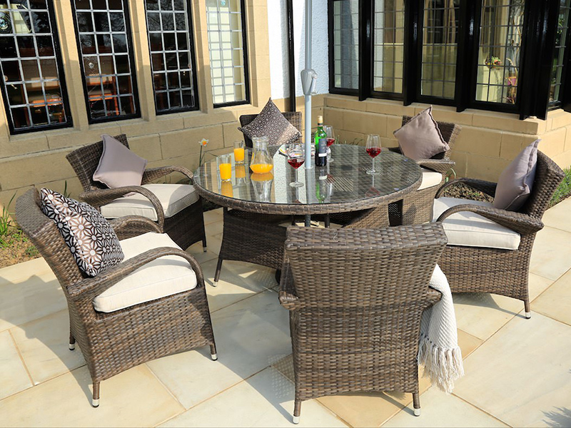 rattan dining table serts