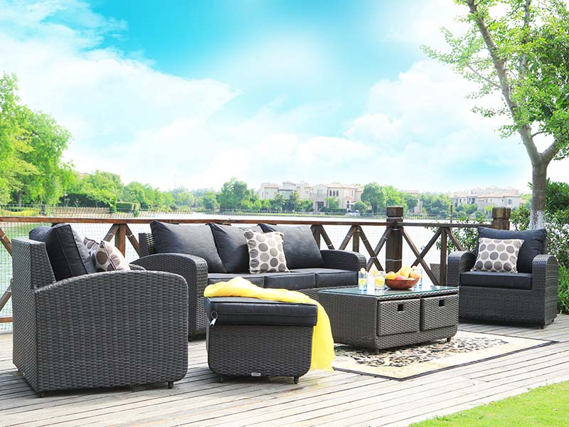 patio rattan sofa