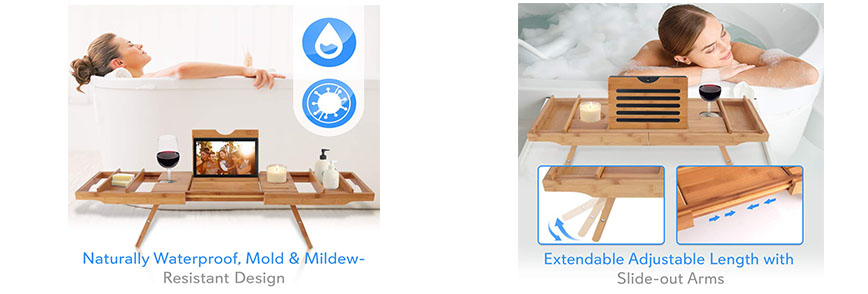 bamboo bath tray