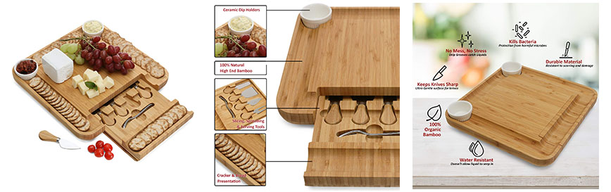 Eco Friendly Natural Bamboo Cheese Board