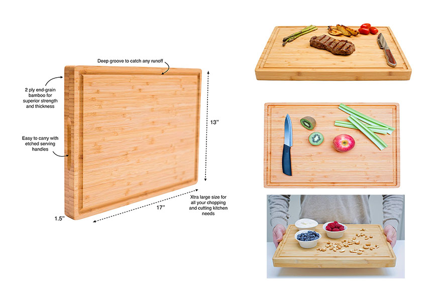 natural bamboo cutting board