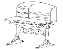 Multifunctional kids study table use environment wood