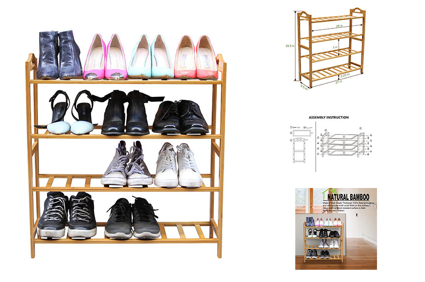 bamboo shoe rack