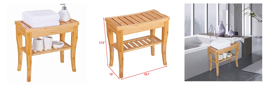 bamboo shower bench