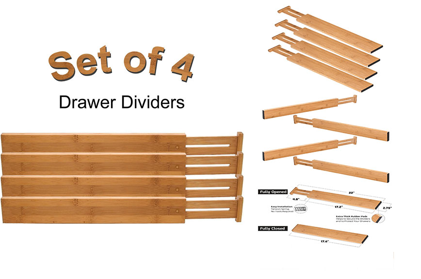 bamboo drawer divider