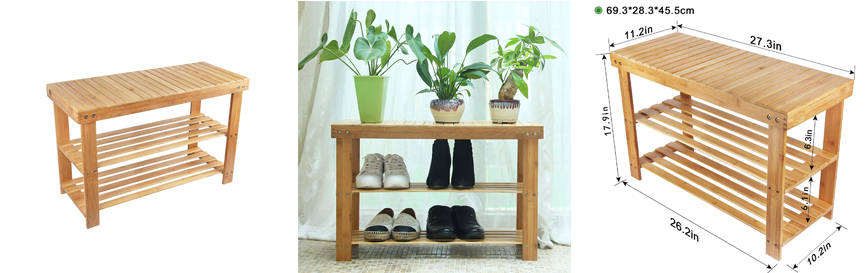 Bamboo Shoe Bench