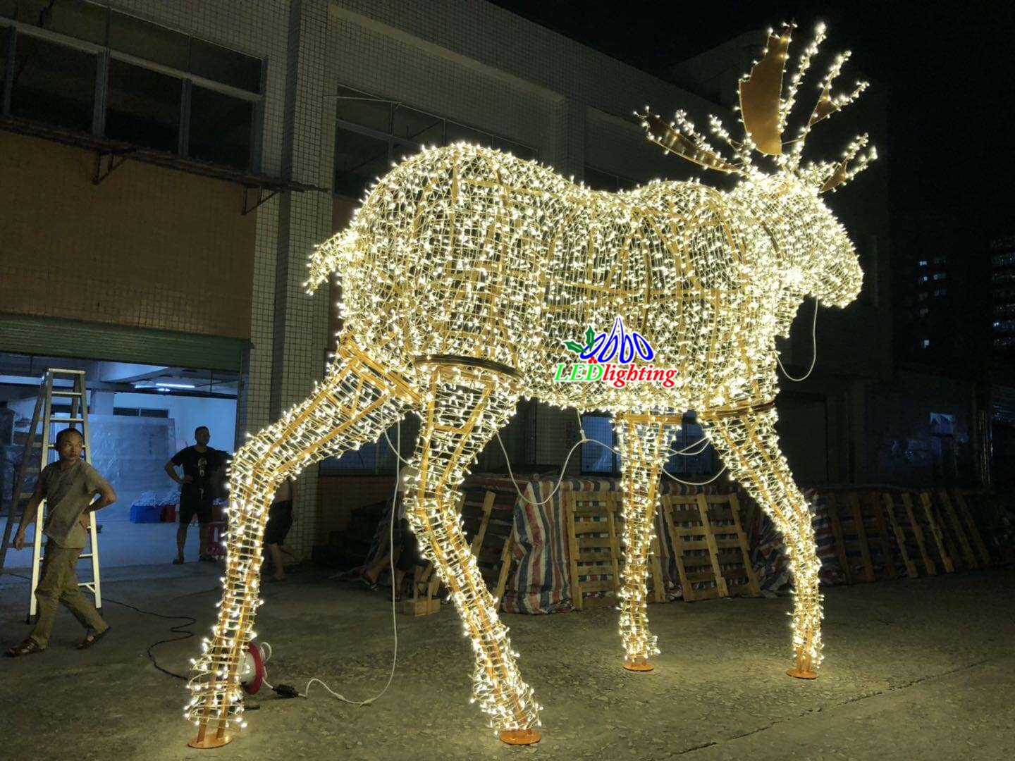 Outdoor Decorations 3D Large Moose Lights