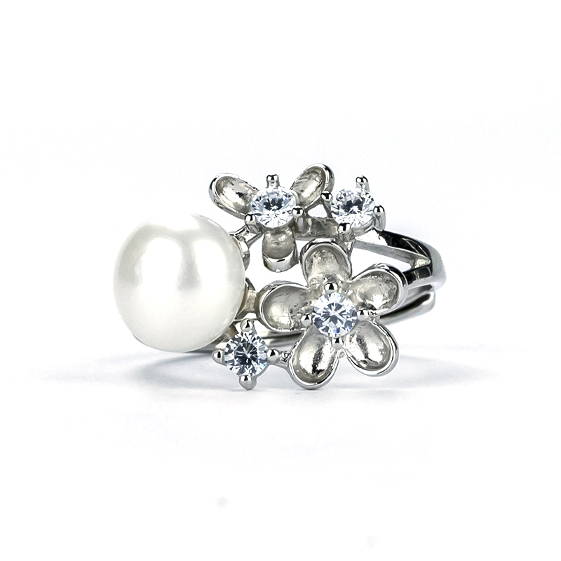 Silver Pearl Ring 