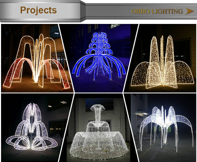 3d led fountain sculpture light