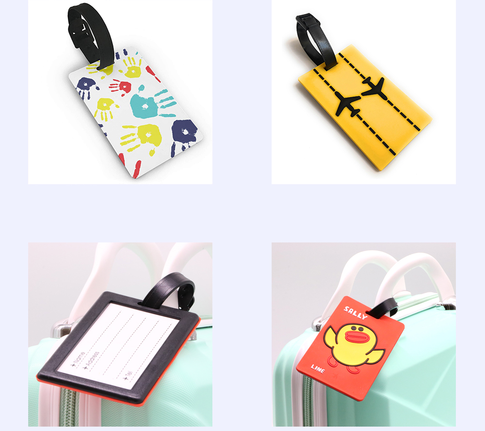 Desent Gift Factory Creative Soft PVC Luggage Tag Colorful with Custom Design