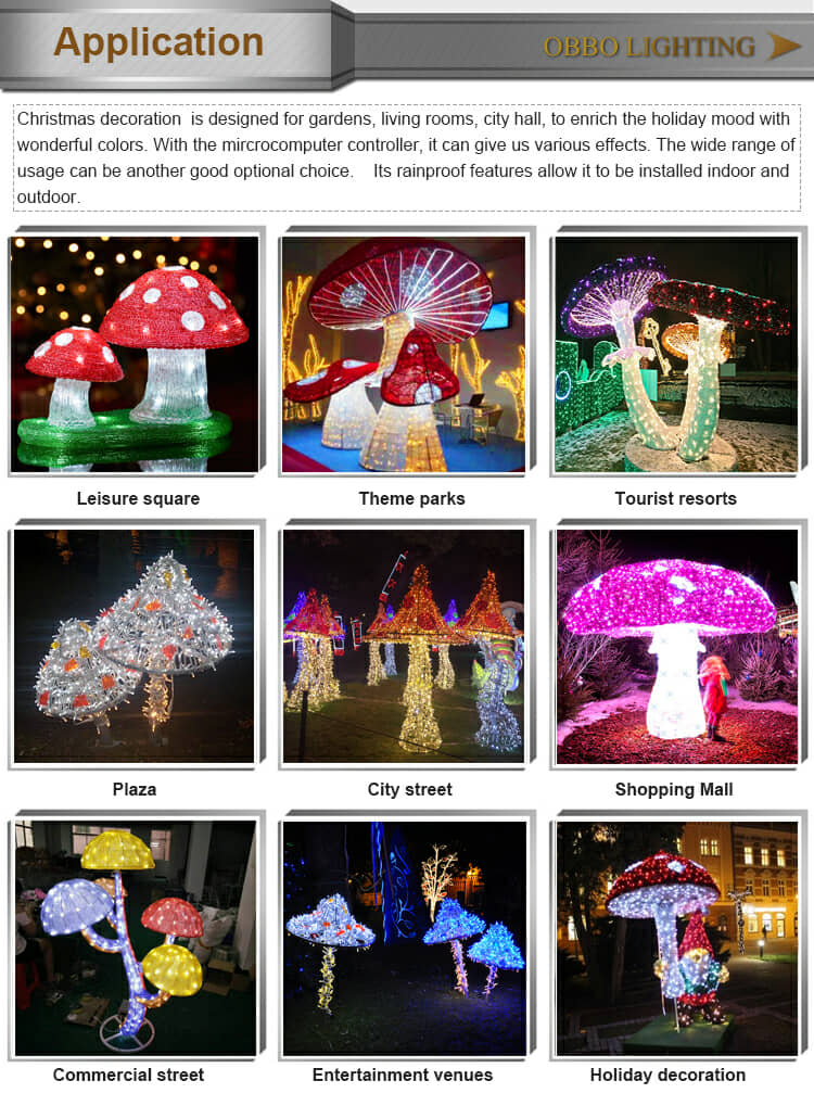 led mushroom light for park