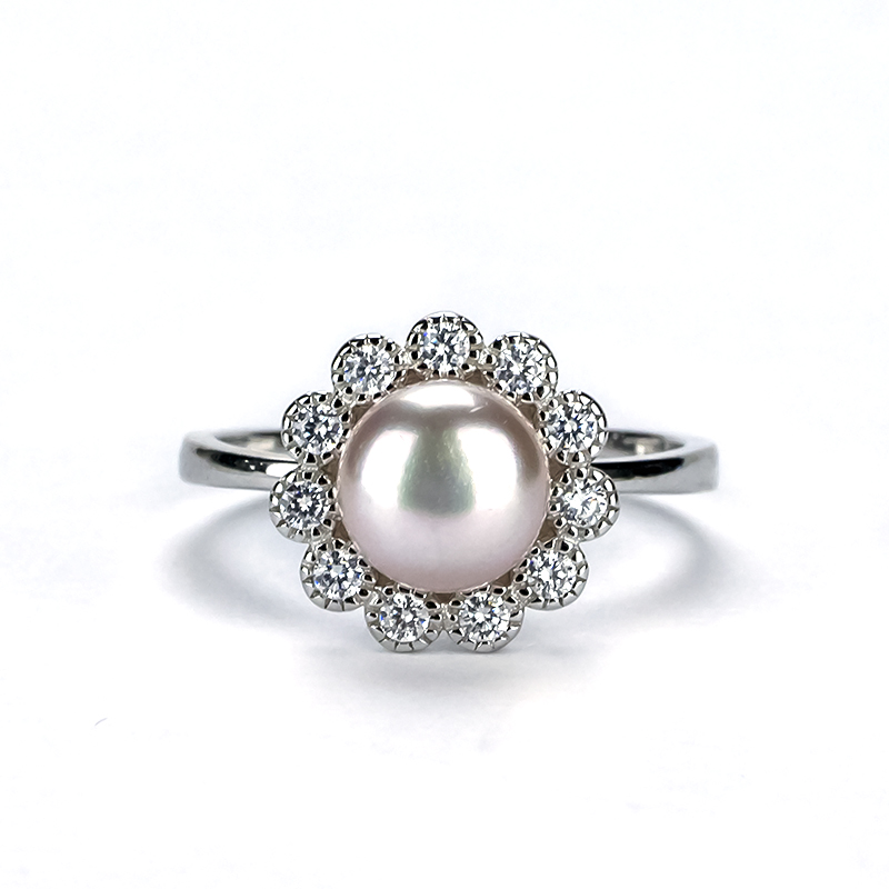 Silver Pearl Ring 