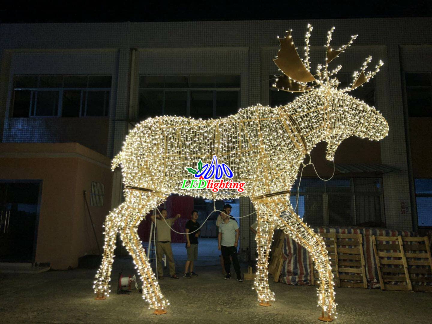 Christmas 3D Moose Sculpture Lights
