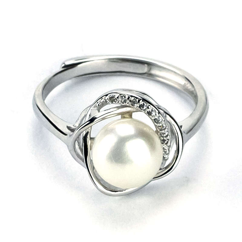 Silver Pearl Ring 