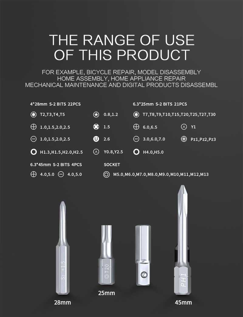S-2 screwdriver bits S-2 screwdriver bits