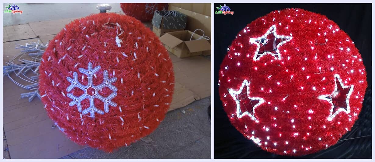 large outdoor christmas balls lights