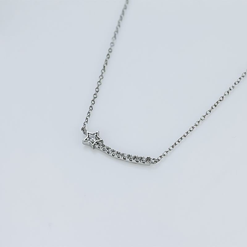 white gold plate pendent necklace white gold plate pendent necklace