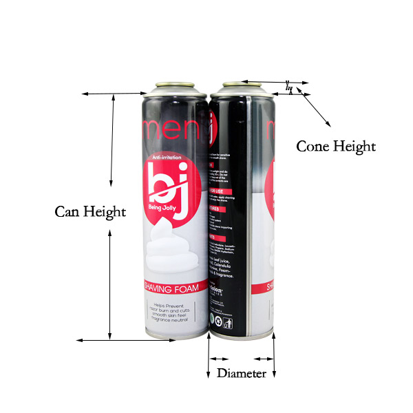 φ52mm shaving foam Aerosol Can