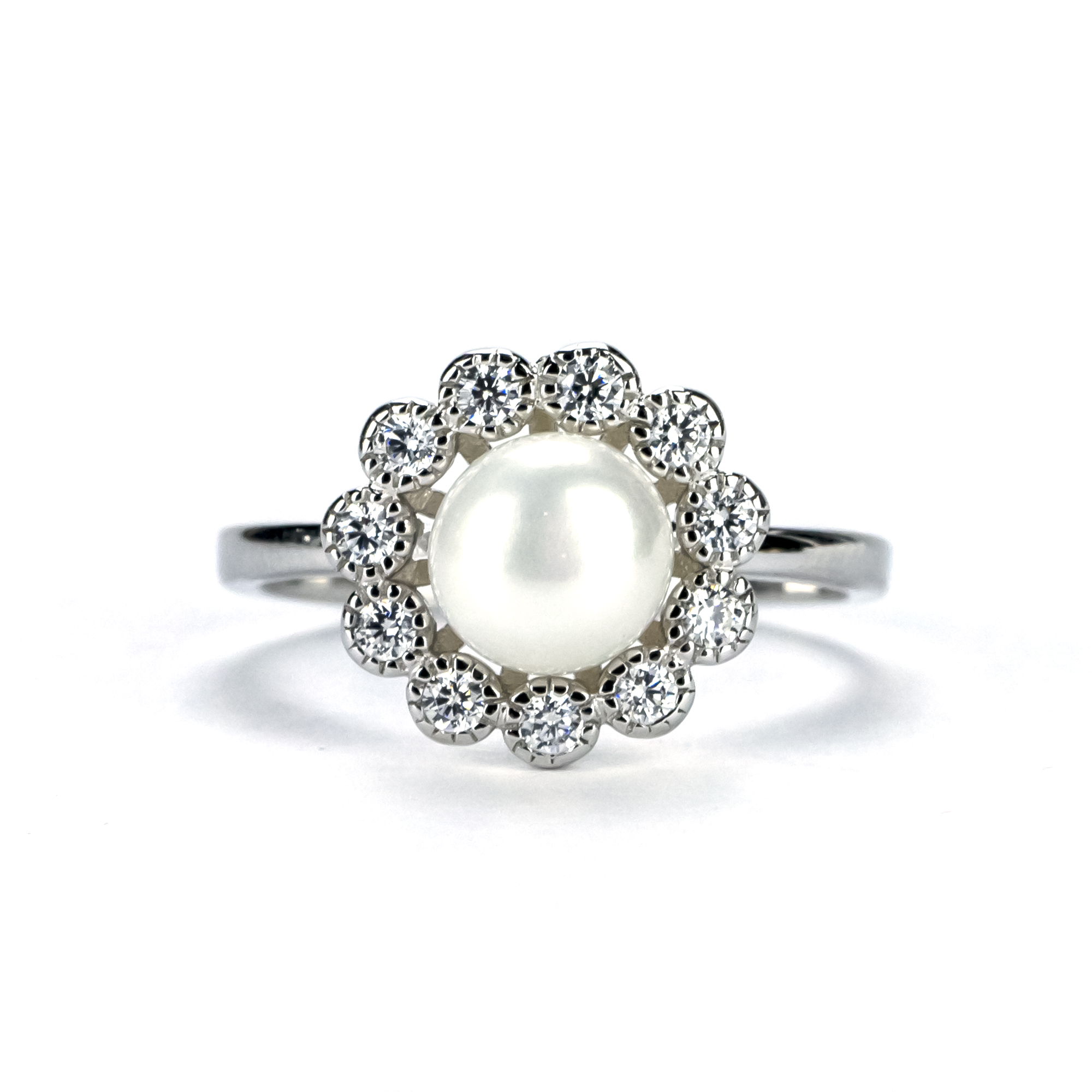 Silver Pearl Ring 