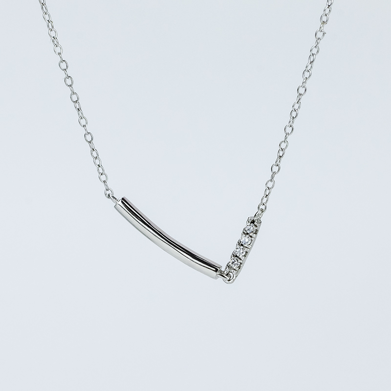 925 sterling sliver zircon necklace 925 sterling sliver zircon necklace