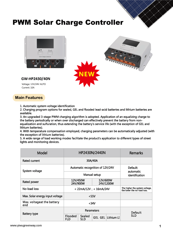 PWM Solar Charge Controller