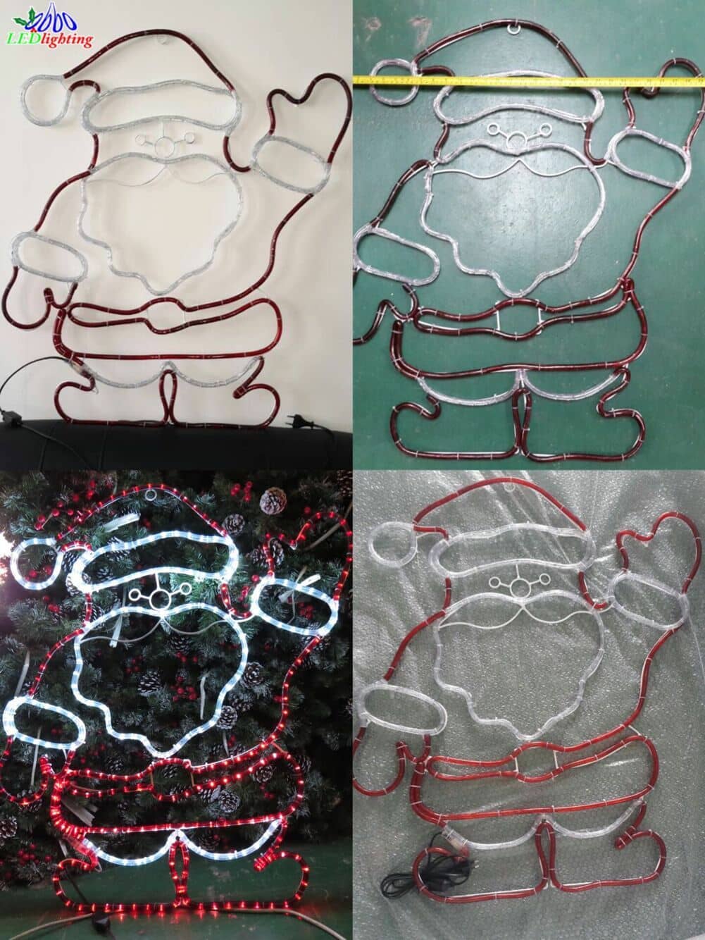 2d rope light santa claus