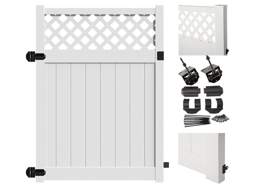 Vinyl Privacy Lattice Fence Gate