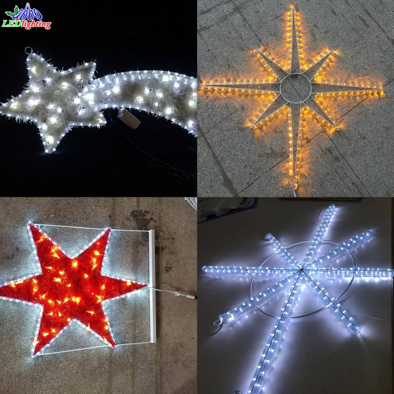2d led star motif light