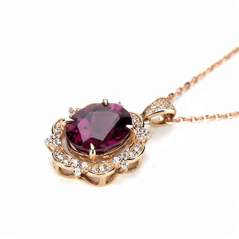 9K Gold Garnet Pendants