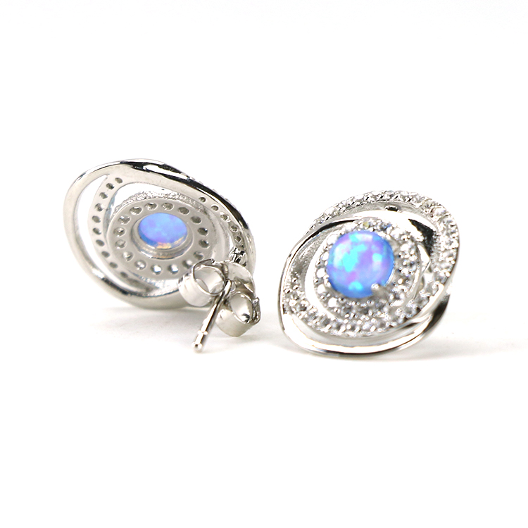 Blue Opal Earring