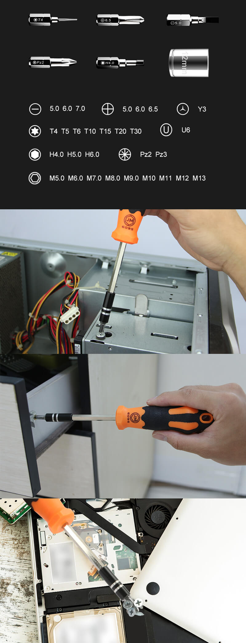 CR-V screwdriver bits set