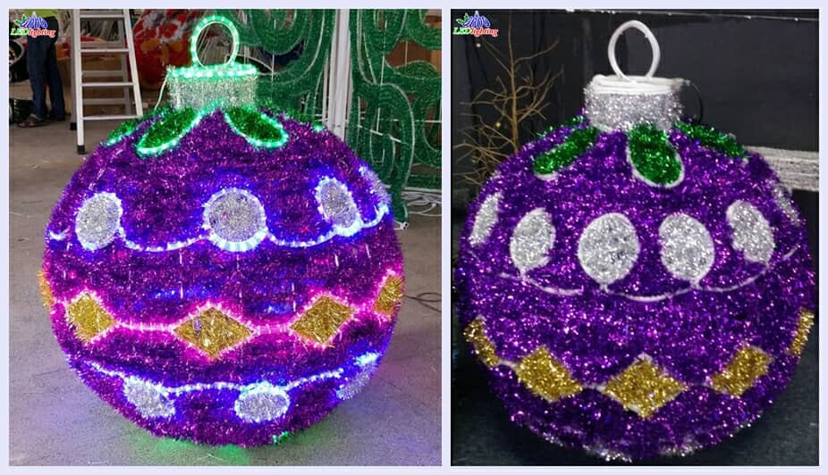 large outdoor christmas balls lights