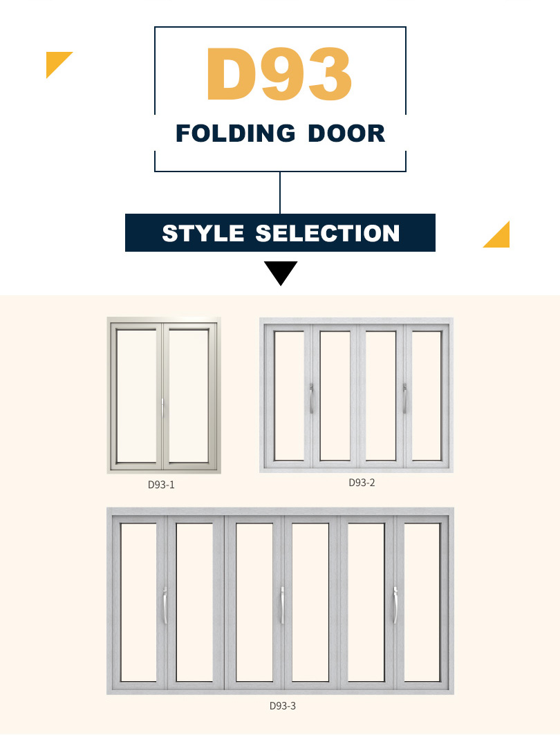 High quality aluminium folding doors