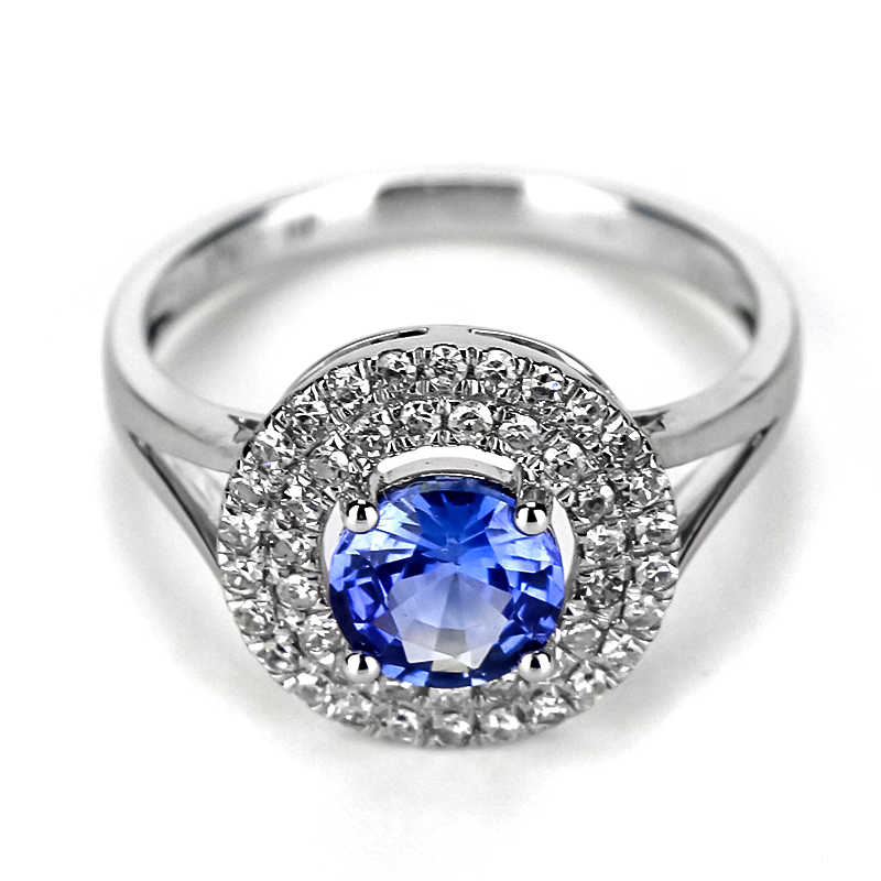 Blue Sapphire Diamond Ring