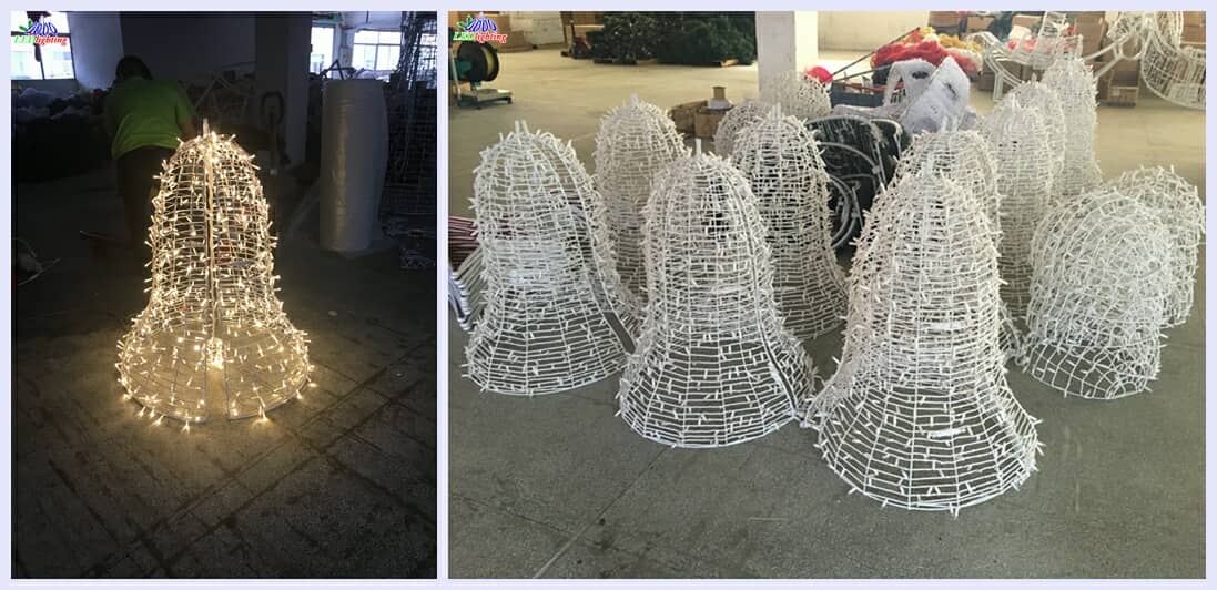 commercial Christmas lighted bell sculptures commercial Christmas lighted bell sculptures