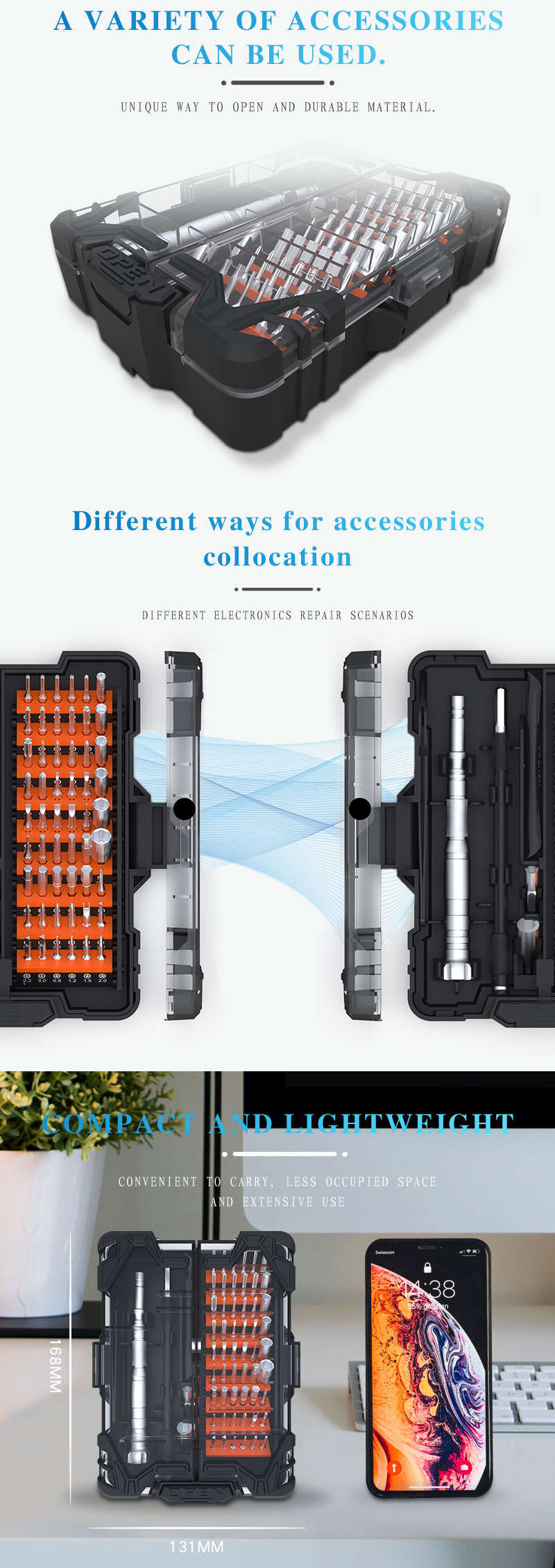 black screwdriver set box