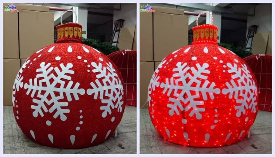  3d led christmas ball motif lights