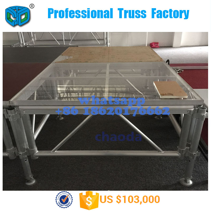 aluminum acrylic stage