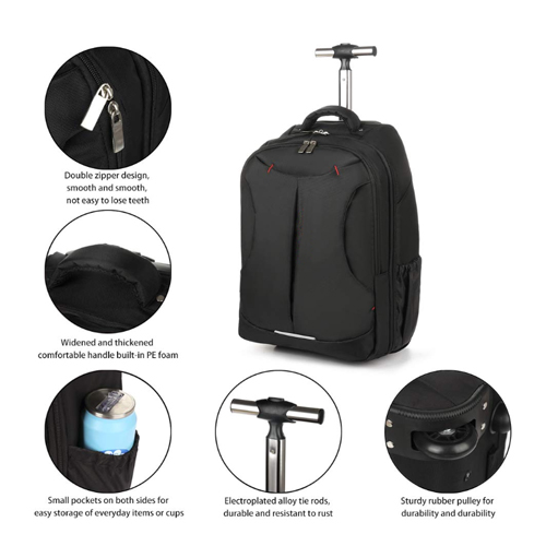 Wheeled trolley backpack