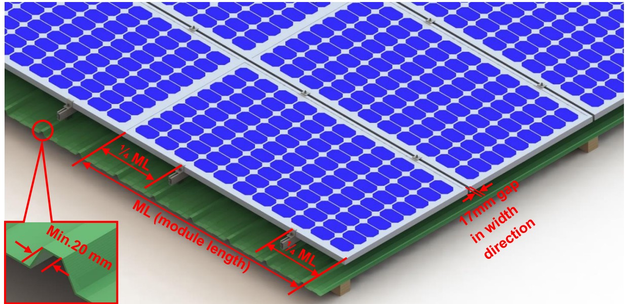Trapezoidal solar Roofing System Trapezoidal solar Roofing System