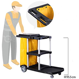 Multipurpose Hotel Cleaning Cart with High Capacity