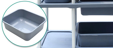 Plastic Dish Collection Trolley Plastic Dish Collection Trolley