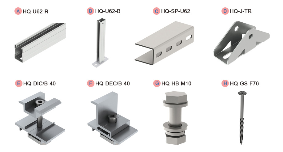 Hot-dipped Galvanized C Steel Ground Mounting Racking