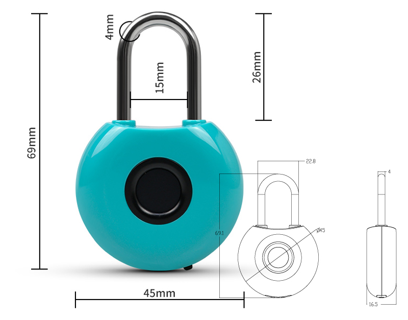 thumbprint padlock