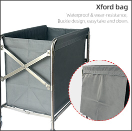 Heavy Duty Laundry Cart with Canvas Bag on Wheels