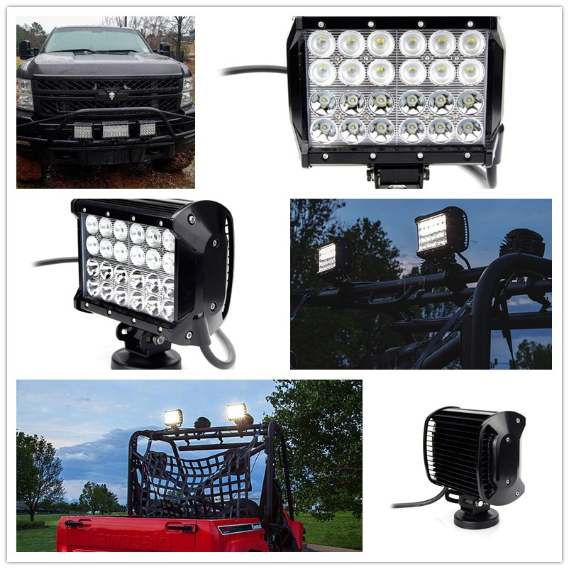 quad row 72W led bar lights